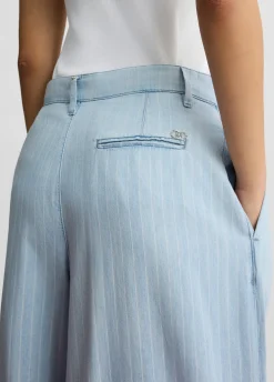 Liu Jo Jeans en denim à rayures craie|Femme Jeans Droit|Tailleurs