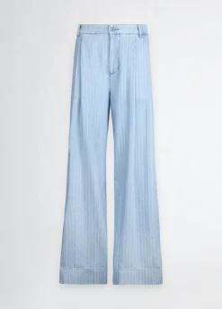 Liu Jo Jeans en denim à rayures craie|Femme Jeans Droit|Tailleurs