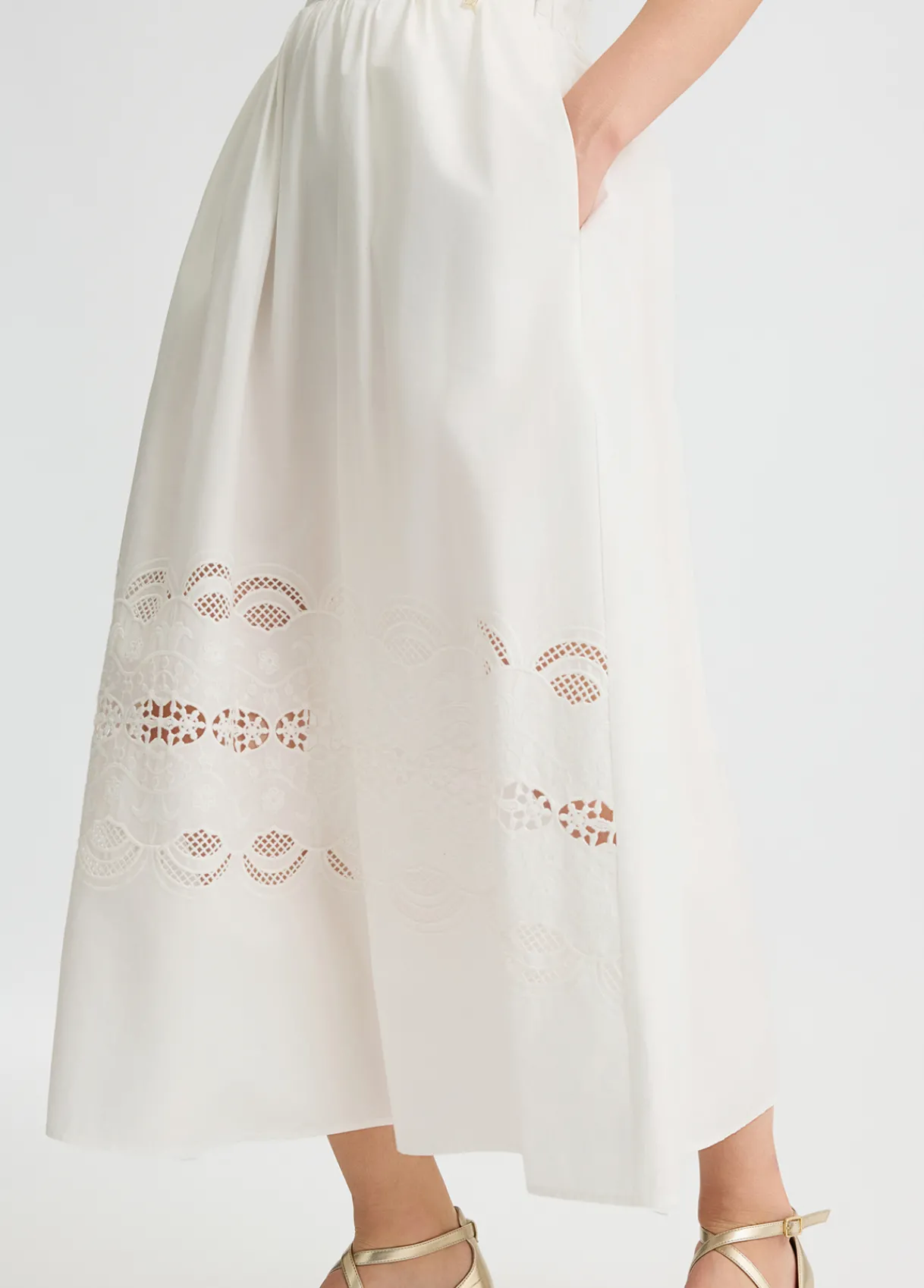 Liu Jo Jupe en coton avec broderie|Femme Jupes