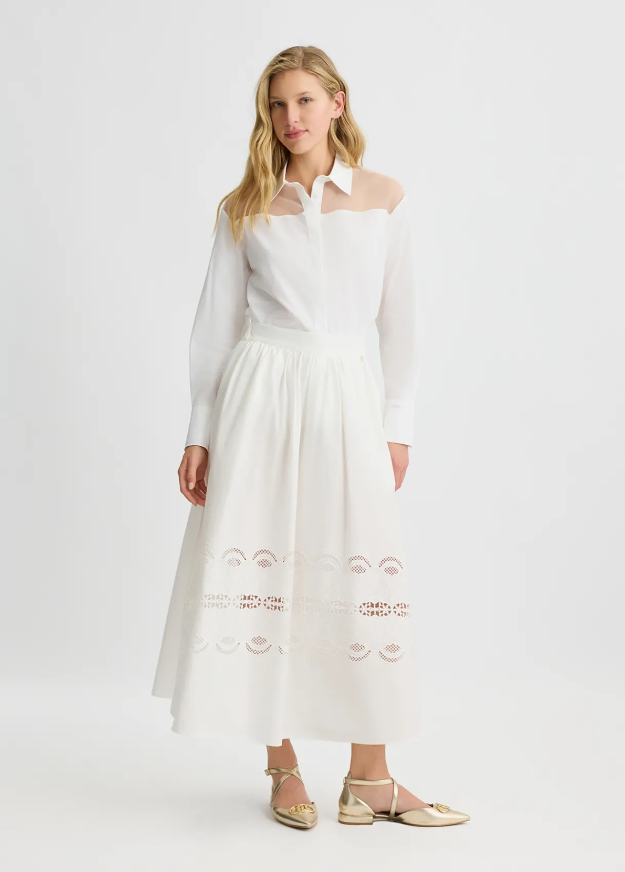 Liu Jo Jupe en coton avec broderie|Femme Jupes