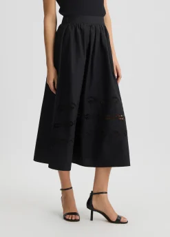 Liu Jo Jupe en coton avec broderies|Femme Jupes