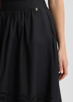 Liu Jo Jupe en coton avec broderies|Femme Jupes