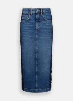 Liu Jo Jupe en denim avec dentelle|Femme Jupes