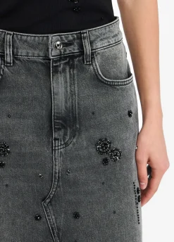 Liu Jo Jupe en denim avec strass|Femme Jupes