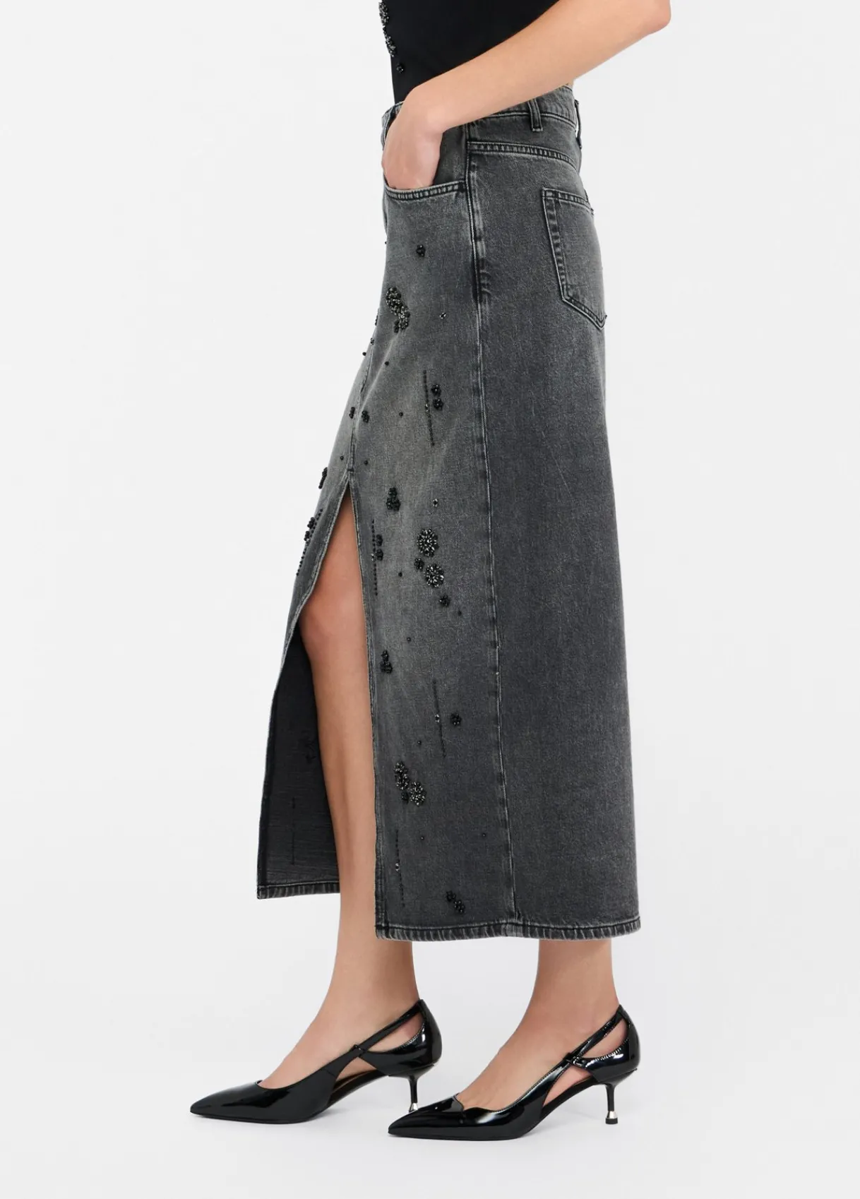 Liu Jo Jupe en denim avec strass|Femme Jupes