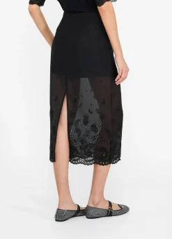 Liu Jo Jupe en organza avec broderies|Femme Jupes