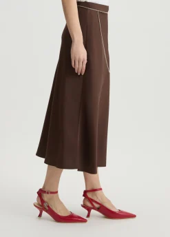 Liu Jo Jupe en satin avec ceinture|Femme Jupes|Cérémonie