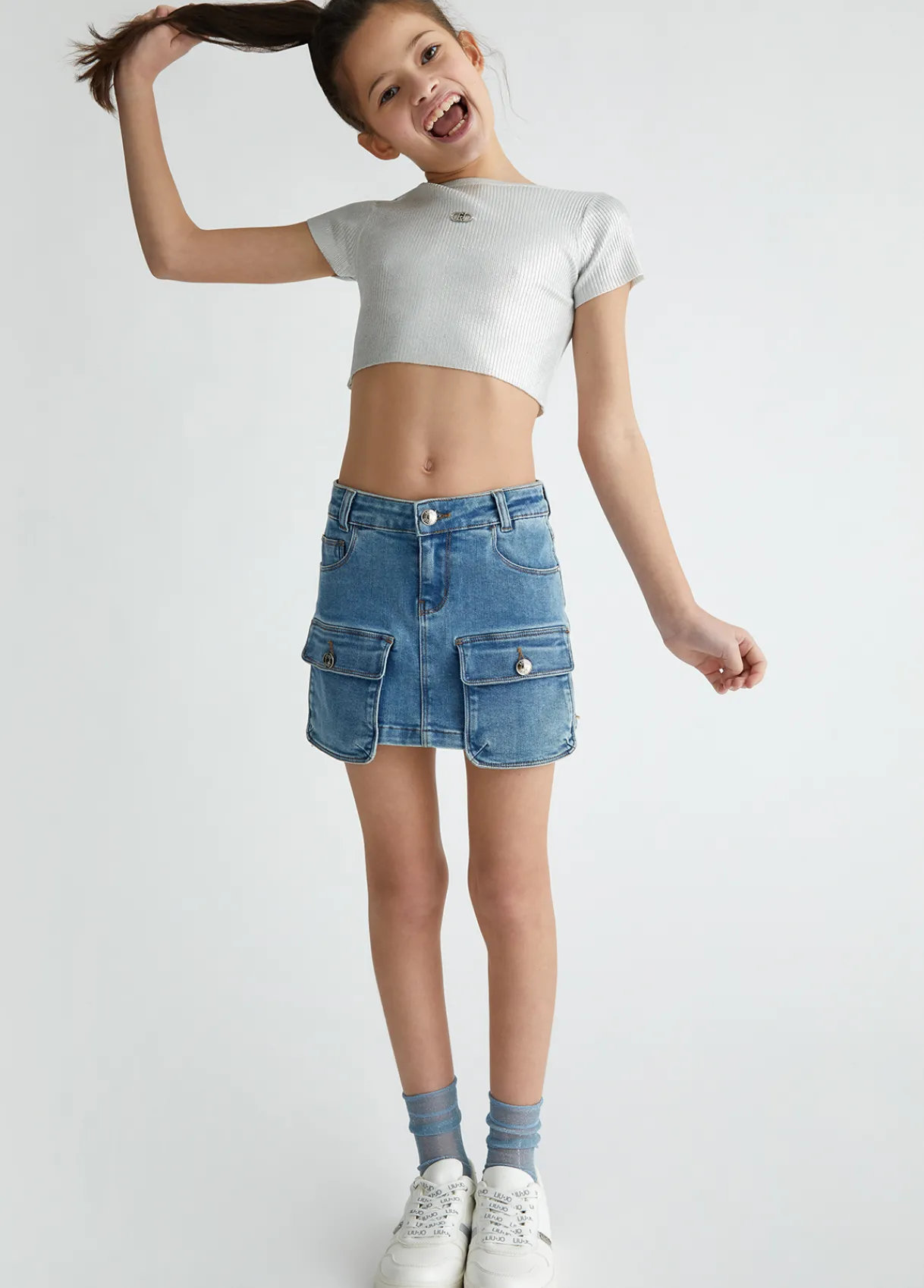 Liu Jo Jupe en toile denim|Enfant Pantalons & Jupes