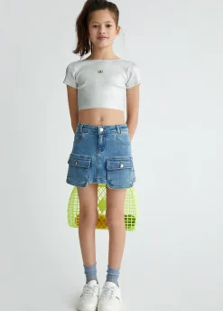 Liu Jo Jupe en toile denim|Enfant Pantalons & Jupes