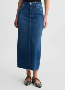 Liu Jo Jupe en toile denim avec clous|Femme Jupes
