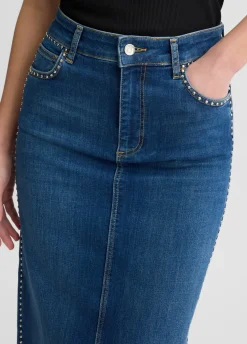 Liu Jo Jupe en toile denim avec clous|Femme Jupes