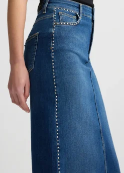 Liu Jo Jupe en toile denim avec clous|Femme Jupes