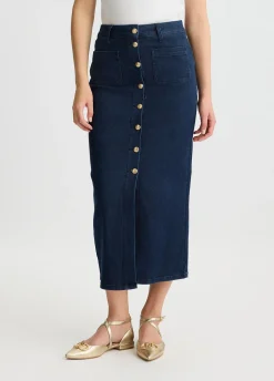 Liu Jo Jupe en toile denim avec boutons|Femme Jupes