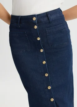 Liu Jo Jupe en toile denim avec boutons|Femme Jupes