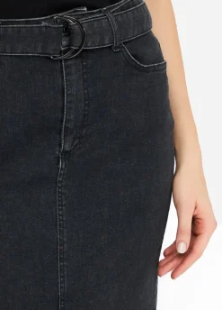 Liu Jo Jupe en toile denim avec ceinture|Femme Jupes