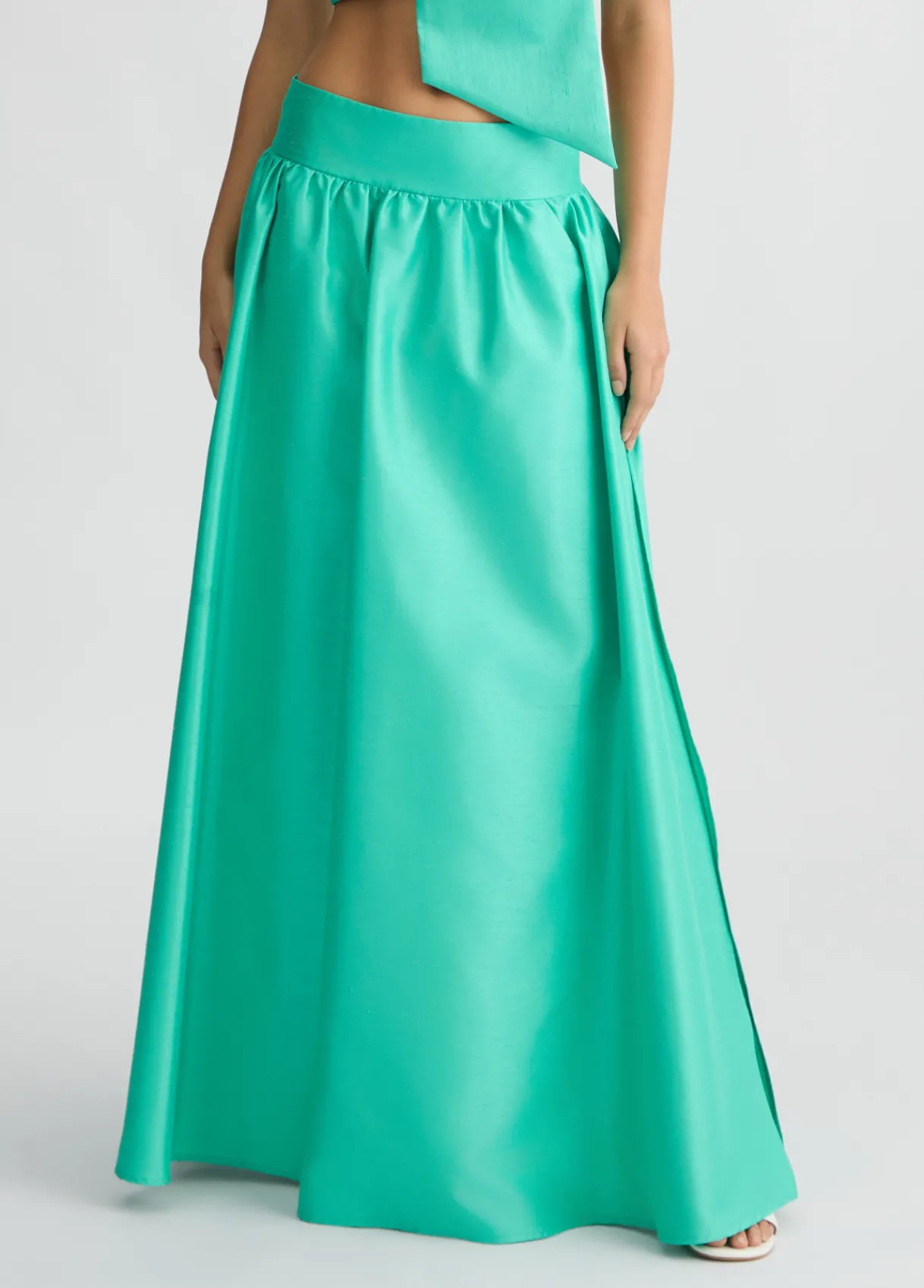 Liu Jo Jupe longue verte en shantung|Femme Jupes|Cérémonie