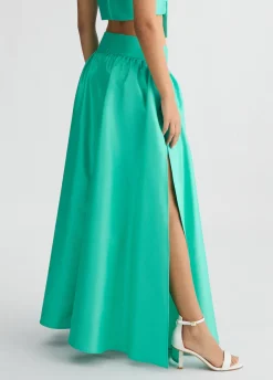 Liu Jo Jupe longue verte en shantung|Femme Jupes|Cérémonie