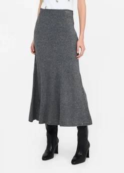 Liu Jo Jupe midi en maille avec paillettes|Femme Jupes