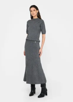 Liu Jo Jupe midi en maille avec paillettes|Femme Jupes