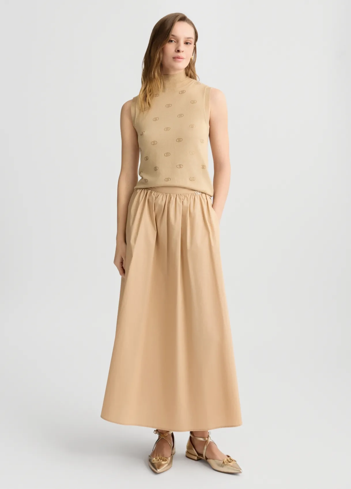 Liu Jo Jupe midi en popeline|Femme Jupes