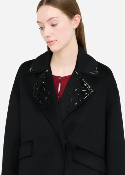 Liu Jo Manteau en laine avec broderies bijoux|Femme Manteaux