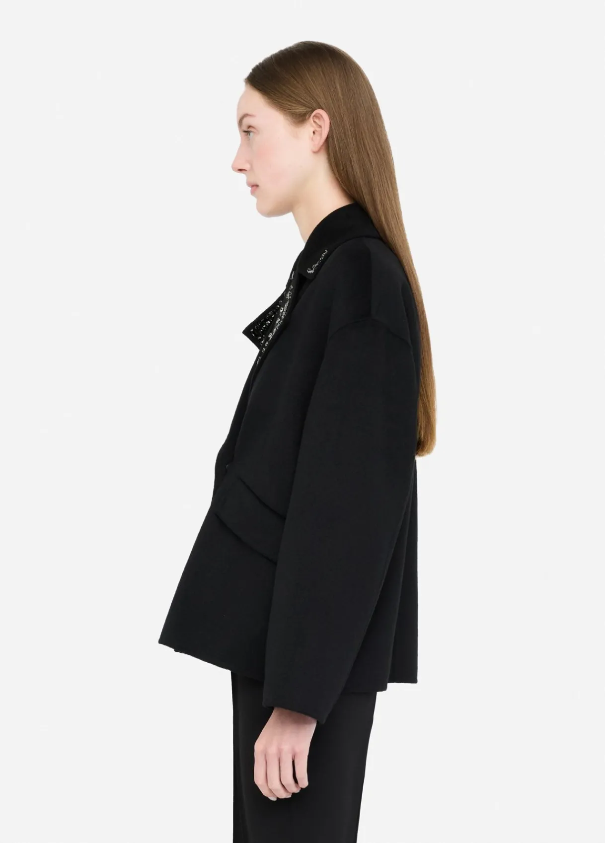 Liu Jo Manteau en laine avec broderies bijoux|Femme Manteaux
