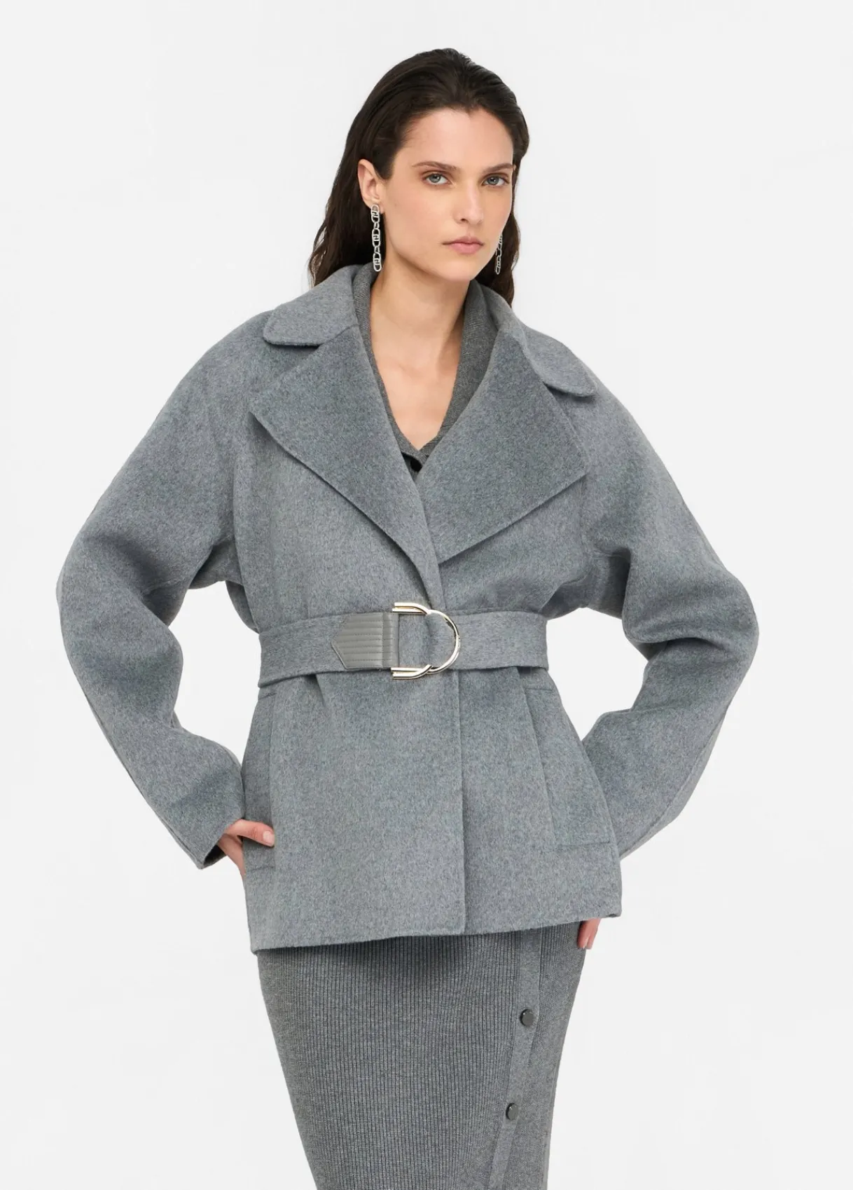 Liu Jo Manteau en laine avec ceinture|Femme Manteaux