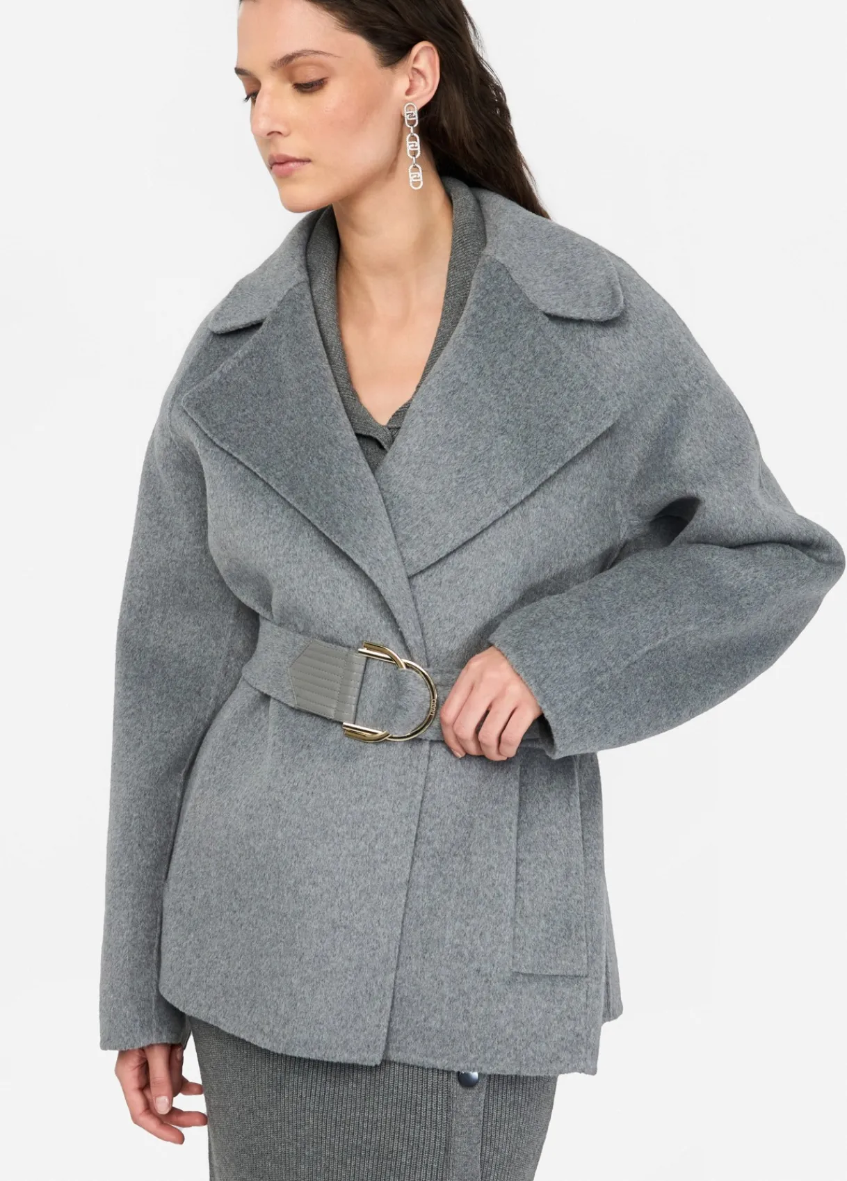 Liu Jo Manteau en laine avec ceinture|Femme Manteaux
