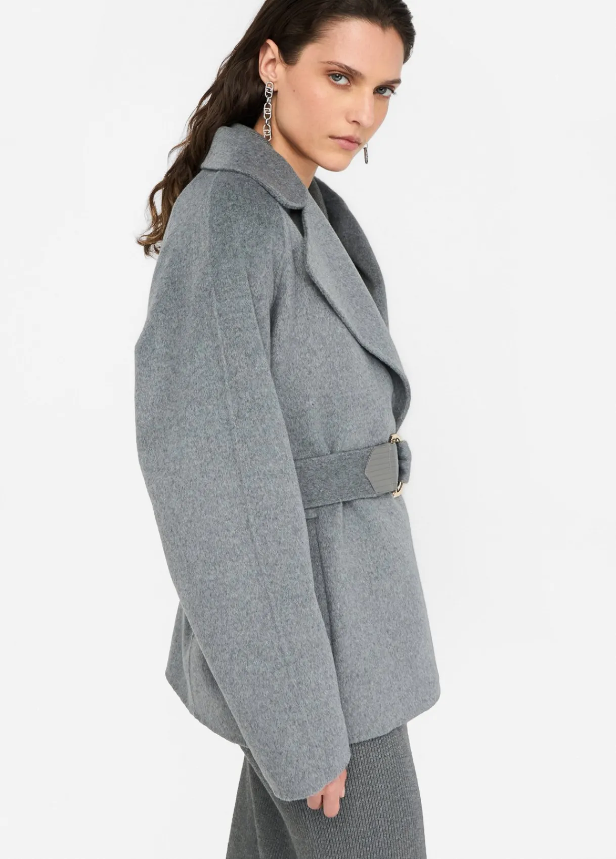 Liu Jo Manteau en laine avec ceinture|Femme Manteaux
