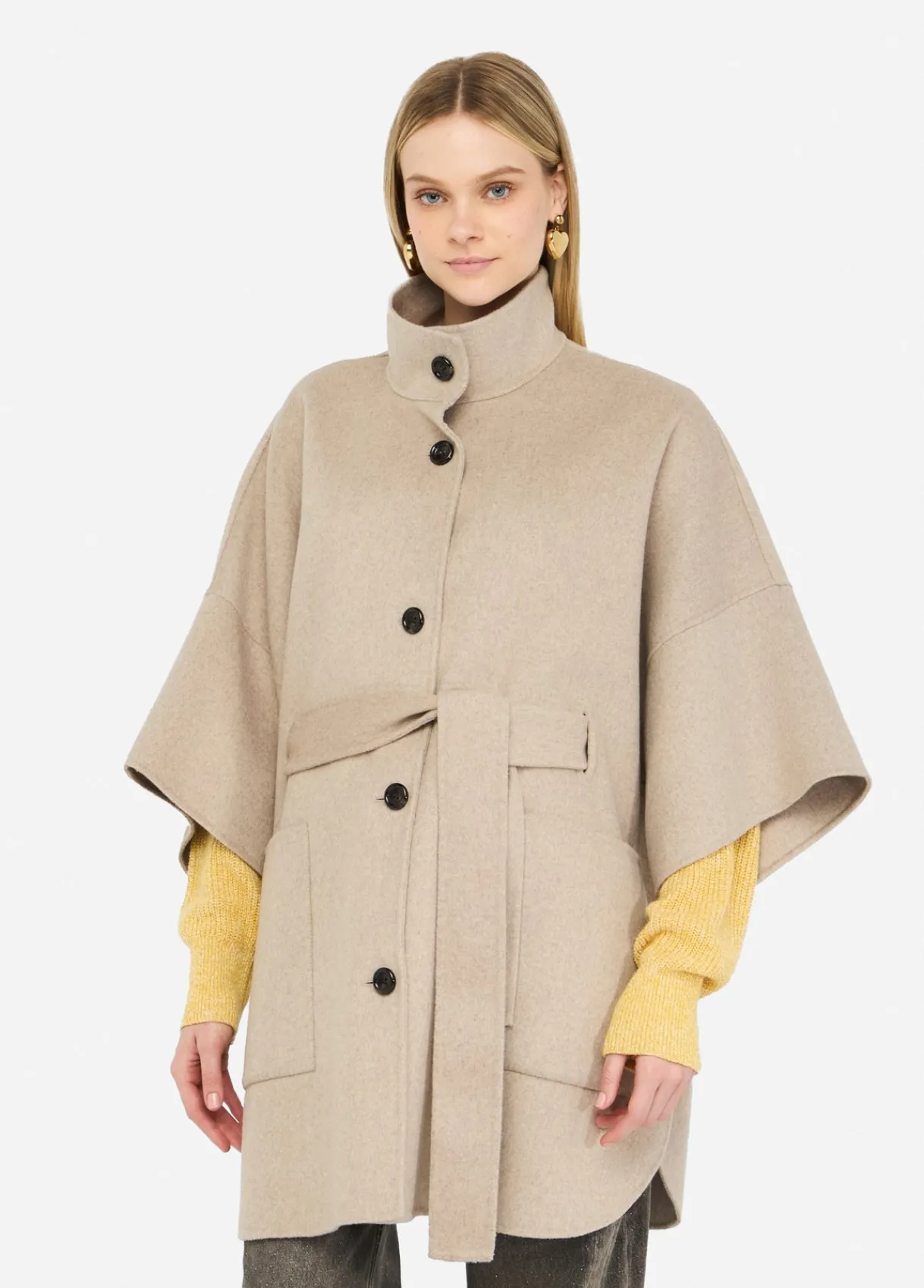 Liu Jo Manteau en laine avec ceinture|Femme Manteaux