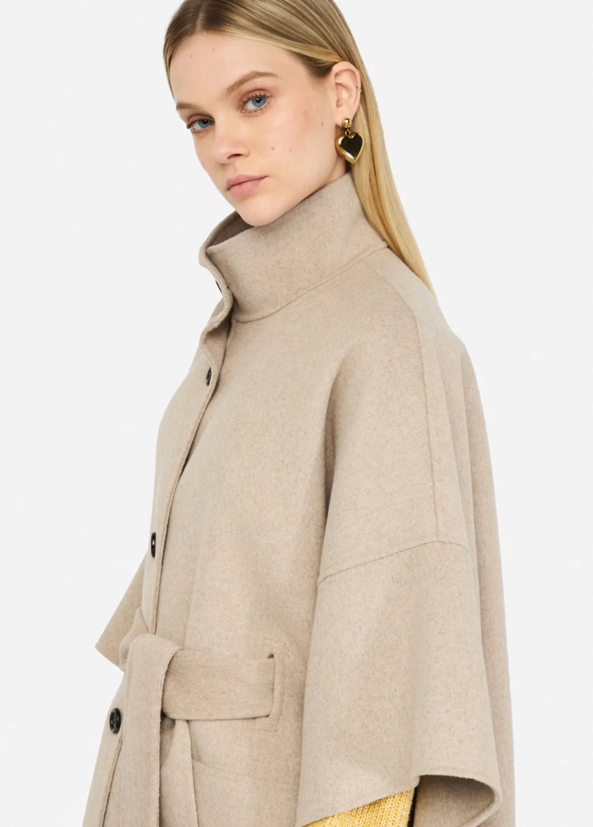 Liu Jo Manteau en laine avec ceinture|Femme Manteaux