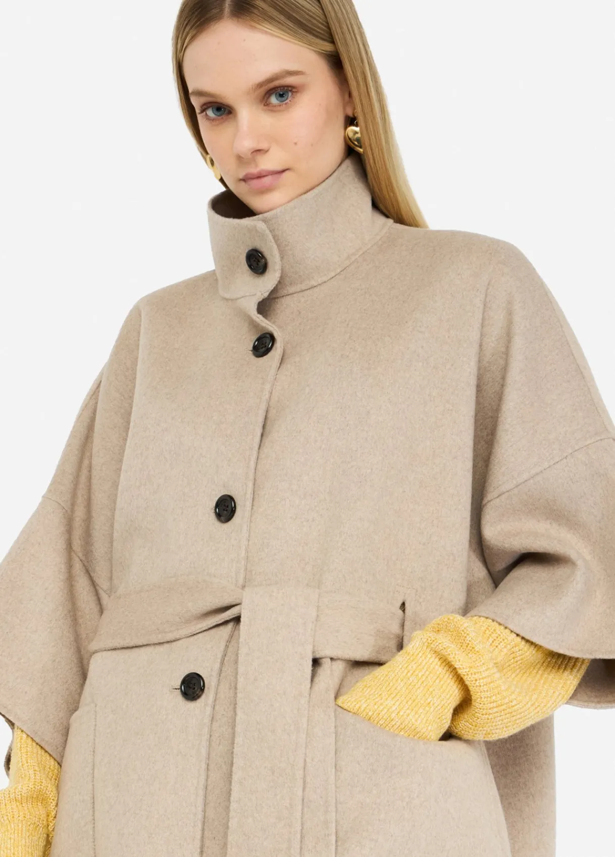 Liu Jo Manteau en laine avec ceinture|Femme Manteaux