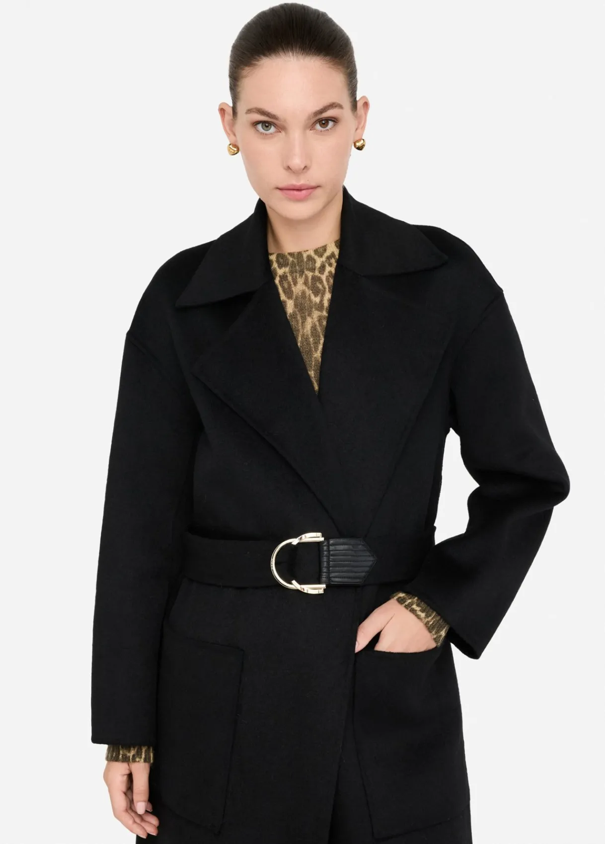 Liu Jo Manteau en laine avec ceinture|Femme Manteaux