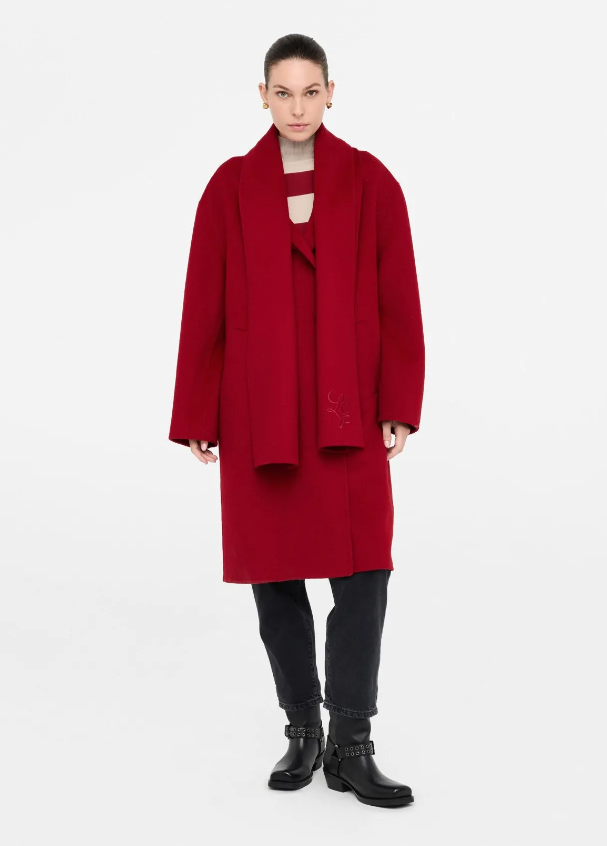 Liu Jo Manteau en laine avec écharpe|Femme Manteaux
