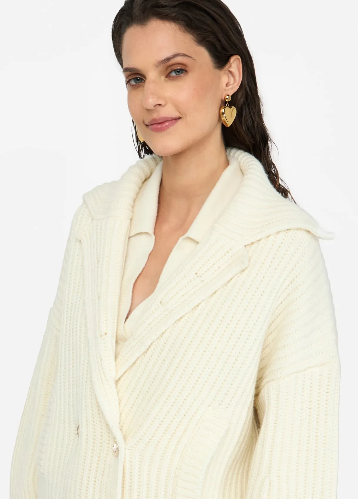 Liu Jo Manteau en maille de laine|Femme Manteaux|Mailles