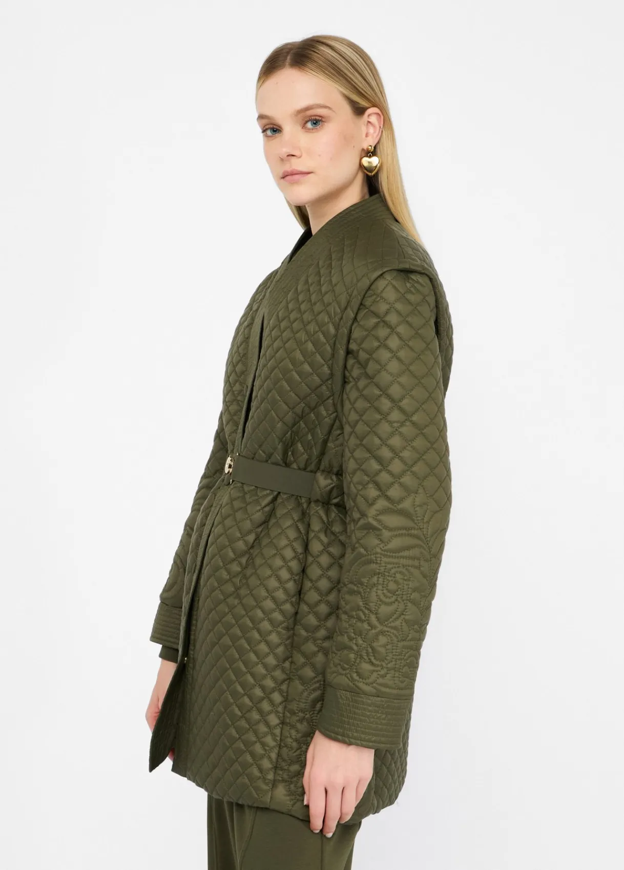 Liu Jo Manteau en nylon matelassé avec ceinture|Femme Manteaux|Vêtements De Sport
