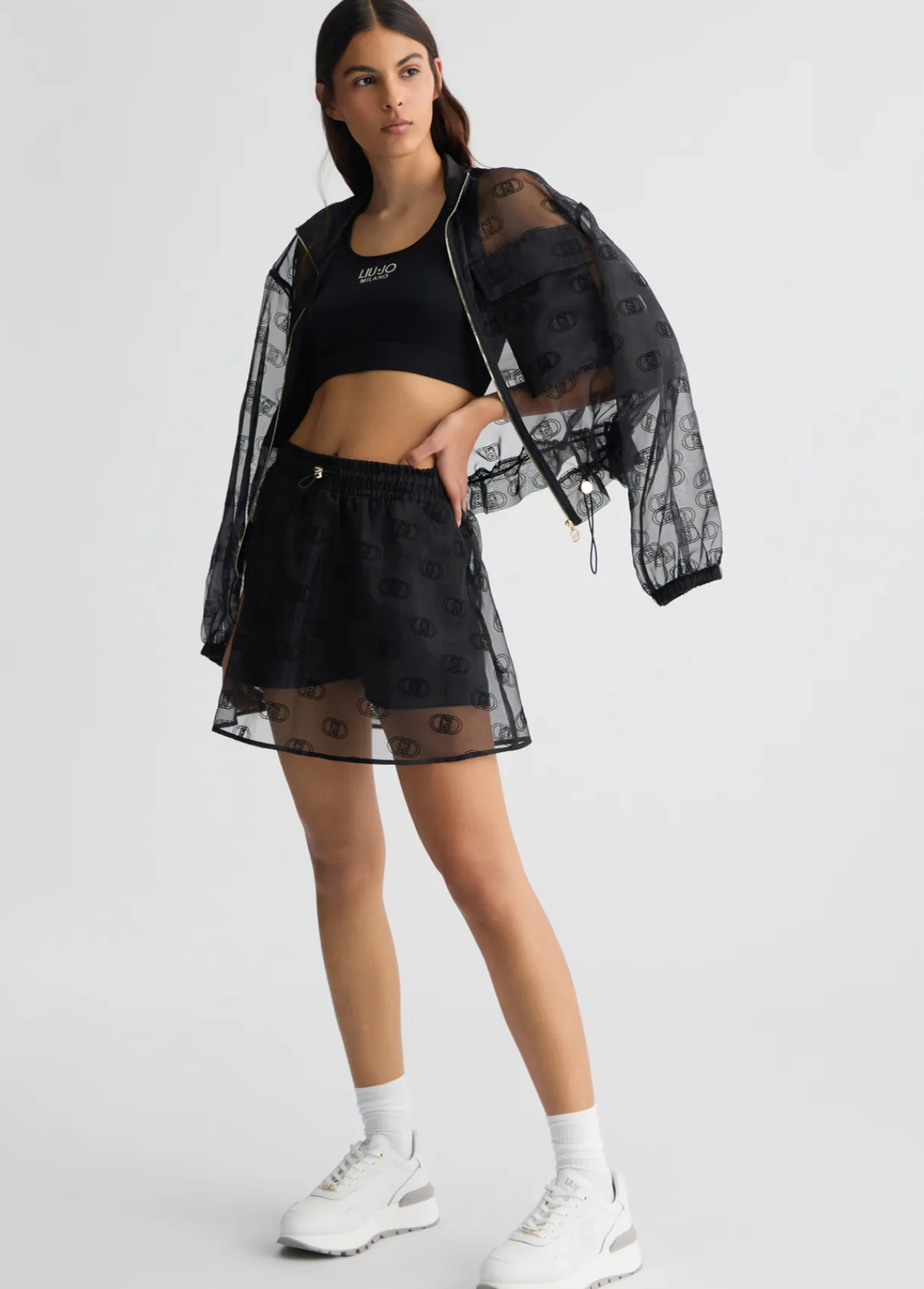 Liu Jo Mini jupe en organza imprimé|Femme Vêtements De Sport|Jupes