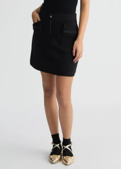 Liu Jo Minijupe en molleton avec strass|Femme Jupes