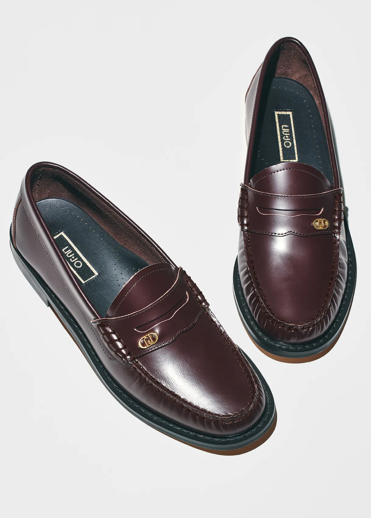 Liu Jo Mocassins bordeaux en cuir|Femme Most Wanted|Mocassins