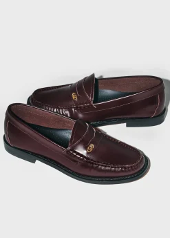Liu Jo Mocassins bordeaux en cuir|Femme Most Wanted|Mocassins