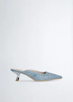 Liu Jo Mules en denim strassé|Femme Escarpins