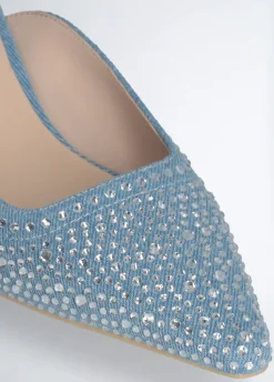 Liu Jo Mules en denim strassé|Femme Escarpins