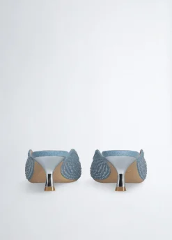 Liu Jo Mules en denim strassé|Femme Escarpins