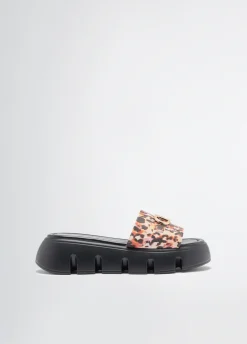 Liu Jo Mules plateforme avec motif animalier|Femme Mocassins|Mode Plage
