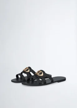 Liu Jo Mules plates avec logo|Femme Mocassins|Sandales