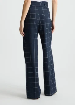 Liu Jo Pantalon à carreaux à taille haute|Femme Pantalons|Tailleurs