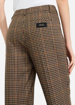 Liu Jo Pantalon à carreaux avec pinces|Femme Pantalons