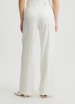 Liu Jo Pantalon à fines rayures à taille haute|Femme Pantalons|Tailleurs