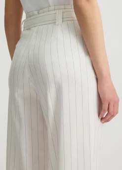 Liu Jo Pantalon à fines rayures à taille haute|Femme Pantalons|Tailleurs