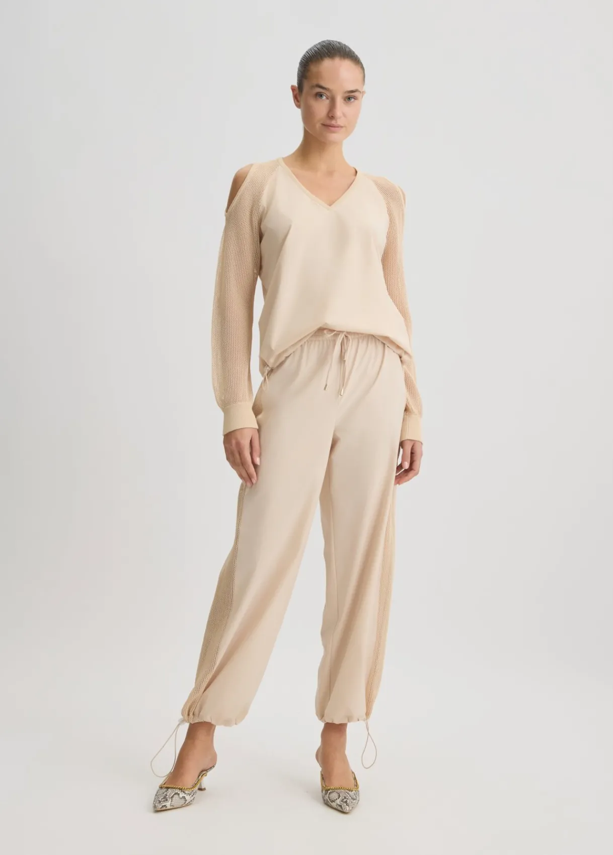 Liu Jo Pantalon avec insert en résille|Femme Vêtements De Sport|Pantalons